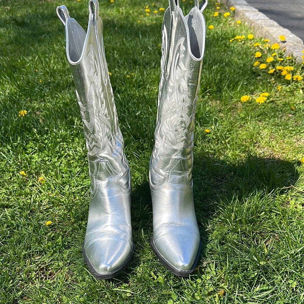 Silver Women's Cowboy Boots